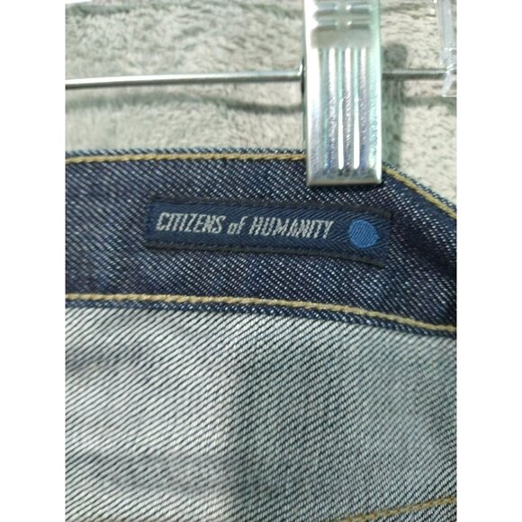 Citizens of Humanity Jeans 40x28 Blue Denim Perfect Relaxed Straight Dark Wash - Picture 8 of 12